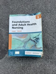 Foundations and Adult Health Nursing 9th edition USED ACCEPTABLE Cooper Gosnell