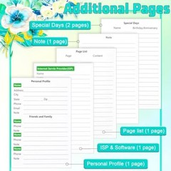 Password Keeper Book – Internet Password Book with Alphabetical Tabs, Purple