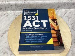 Princeton Review 1,531 ACT Practice Questions 8th Edition Test Prep Study Guide