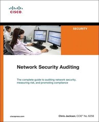 Network Security Auditing (Cisco Press Networking Technology Series) – paper…