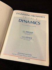 Engineering Mechanics Dynamics 2nd Ed Meriam Kraige; J. L. Meria 1986 Hardcover
