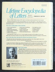 “Lifetime Encyclopedia of Letters” Harold Meyer HC/DJ 1992 Revised & Expanded