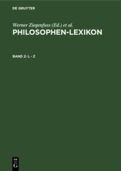 L – Z, Hardcover by Ziegenfuss, Werner (EDT); Jung, Gertrud (EDT), Brand New,…