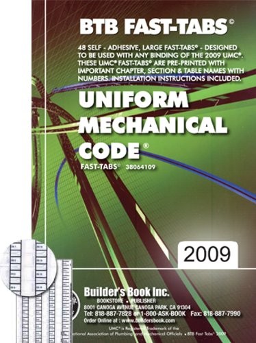 2009 UNIFORM MECHANICAL CODE (UMC) FAST-TABS By Builder’s Book & Builder’s Book
