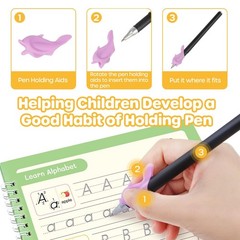 Large Magic Grooved Practice Copybook Set 5 Pack with Pens – Reusable Kids’ Trac