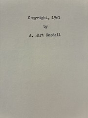 The Sloopers: Their Ancestry & Posterity By Hart Rosdail 1961 – Very Good