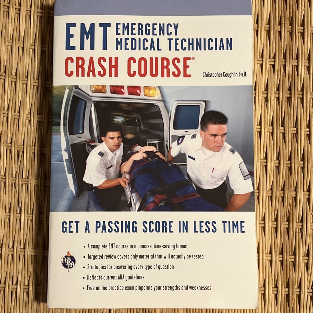 EMT Test Preparation Crash Course Emergency Medical Technician Used Book