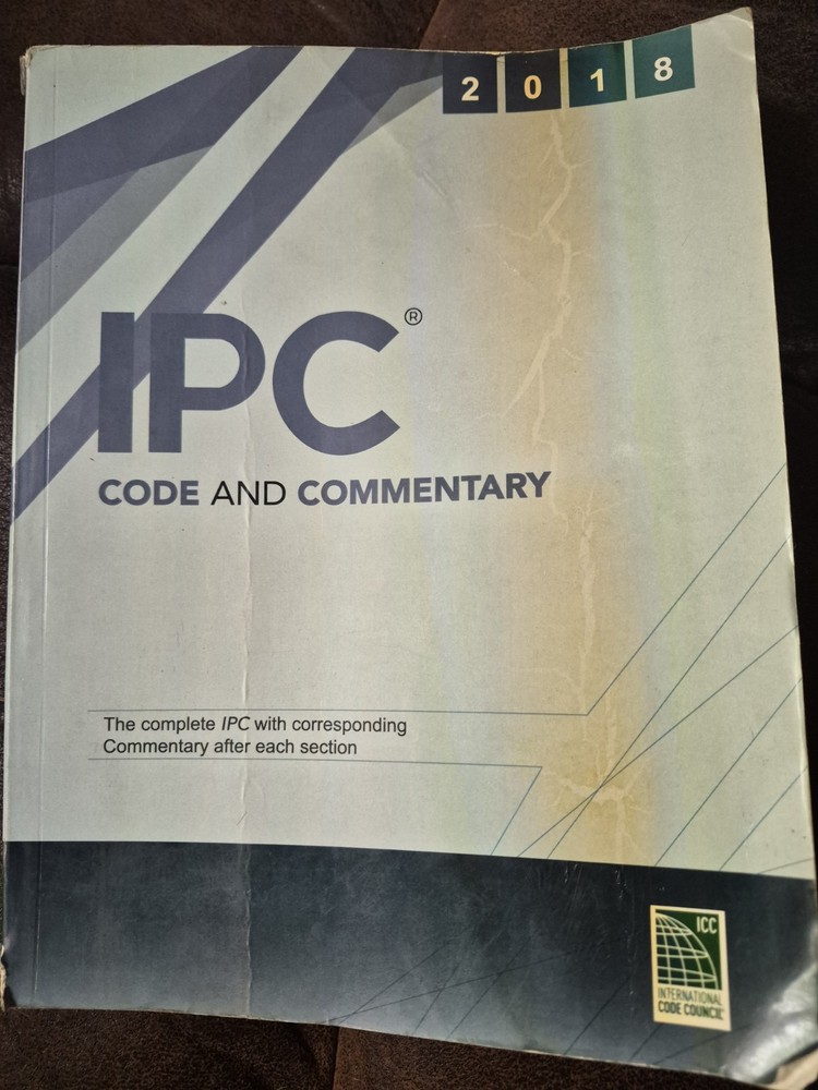 2018 IPC Code and Commentary Paperback Illustrated by International Code Council