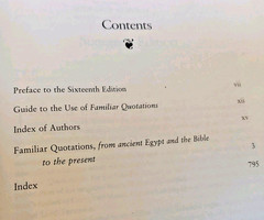 Bartlett’s Familiar Quotations – A Collection of Passages, Phrases & Quotes LN