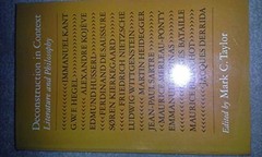 Deconstruction in Context: – Paperback, by Taylor Mark C. – Acceptable n