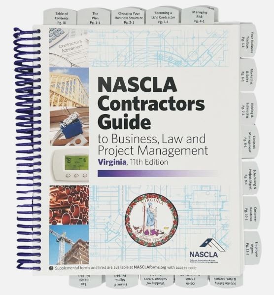 Highlighted and Tabbed – NASCLA Contractors Guide to Business, Law Virginia 11th