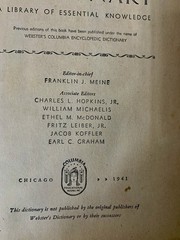 1941 Webster Comprehensive Encyclopedic Dictionary -Library Essential Knowledge
