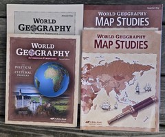 Abeka 9th Grade World Geography Textbook, Map Studies, Key