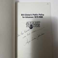 SIGNED Bill Clinton’s Public Policy For Arkansas 1979-1980 First Printing 1983