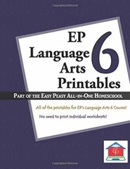EP LANGUAGE ARTS 6 PRINTABLES: PART OF EASY PEASY By Tina Rutherford & Lee Giles