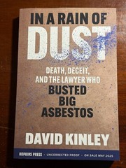 In a Rain of Dust David Kinley Uncorrected Proof Hopkins Press PB Book 2025
