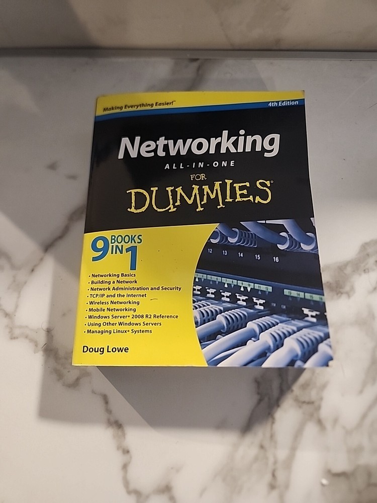 Networking All-In-One for Dummies by Lowe, Doug 4th Edition Paperback 9 In 1