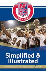 2018 NFHS FOOTBALL HIGH SCHOOL RULES SIMPLIFIED & *Excellent Condition*