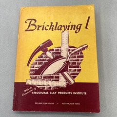 1952 Delmar Publishers Bricklaying Book Volume I Thomasville, GA Free Shipping