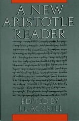 A New Aristotle Reader – Hardcover By Ackrill, J. L. – GOOD
