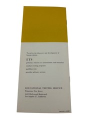 ETS Tests and Measurement Kit 1950s 1960s Education Testing Booklet Set Lot