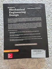 SHIGLEY’s Mechanical Engineering Design Tenth Edition SI Units Special Edition