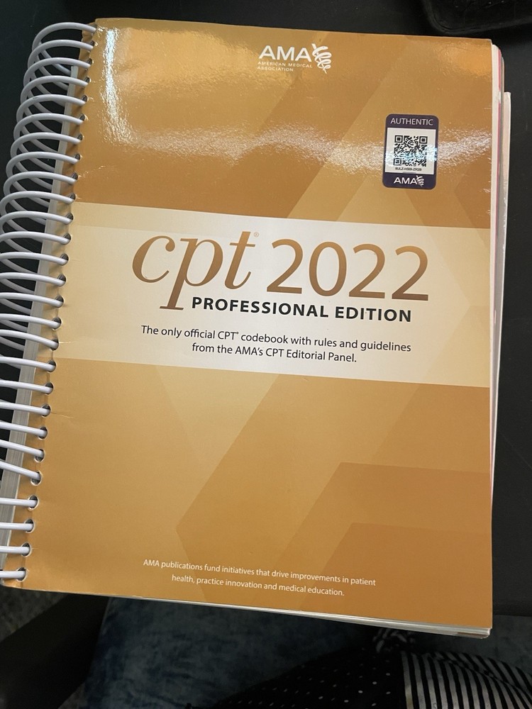 AMA CPT 2022 Professional Edition Spiral Bound Medical Coding Textbook