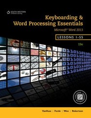 Keyboarding and Word Processing Essentials, Lessons 1-55 Spiral