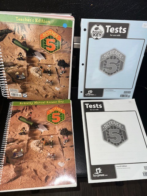 BJU Press Science 5 Teacher’s Edition (NO CD) – Answer Key ~ Tests & Answer Key