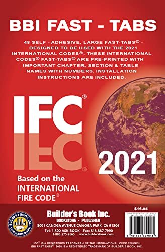 2021 International Fire Code (IFC) Fast Tabs by Inc. Builder’s Book