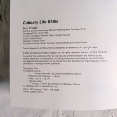 Abeka Culinary Life Skills Student and Teacher Key Book Set