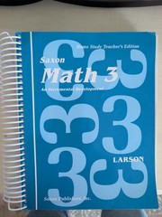 Saxon Math 3 Teacher’s Textbook