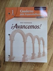 Avancemos 1 Cuaderno para hispanohablantes Teachers Paperback Edition Brand New