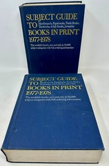 1977-1978 Subject Guide to Books in Print 2-Volume Hardcover Set