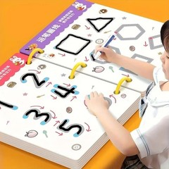 36-Page Reusable Workbook – 2 Pens + Eraser, Erasable Stickers for Kids’ Drawing