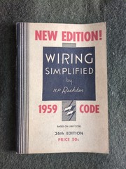 1959 CODE 26TH EDITION WIRING SIMPLIFIED BY H.P. RICHTER 128 PAGE BOOKLET GD/VG
