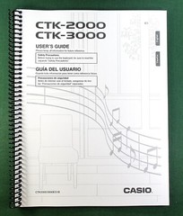 Casio CTK-2000 Instruction Manual: 46 Pages Coil Bound & Protective Covers!
