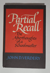 Partial Recall | John D. Verdery | 1st Edition 1981 HCDJ Scribner