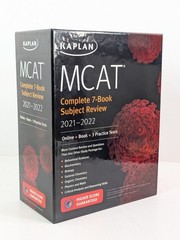 MCAT Kaplan Complete 7 Book Subject Review 2021-2022 Online Book, Practice Tests