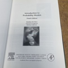Introduction To Probability Models Textbook By Sheldon M. Ross – Hardcover VG+