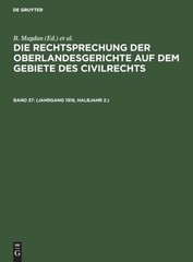 No Contributor – Jahrgang 1918 Halbjahr 2. – New hardback or cased – X555z