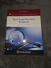 Aspen Coursebook Ser.: Basic Legal Research Workbook