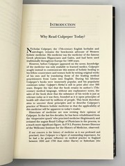 Culpeper’s Medicine: A Practice Of Western Holistic Medicine By Graeme Tobyn HC