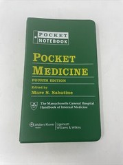 POCKET MEDICINE: THE MASSACHUSETTS GENERAL HOSPITAL By Marc S. Sabatine *VG+*