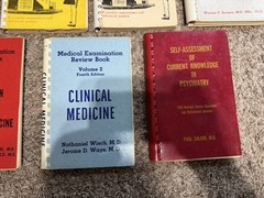 Lot Of 7 ~ Vintage Medical Examination Review Books Surgery, Medicine & More