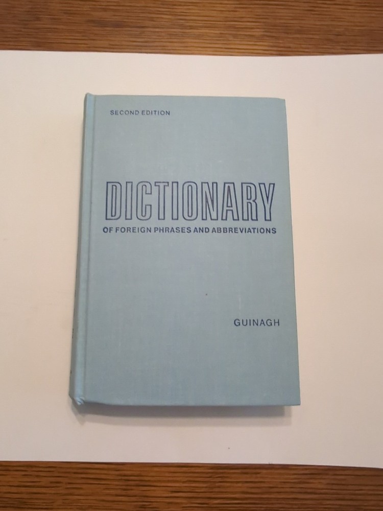 Dictionary of Foreign Phrases and Abbreviations by Kevin Guinagh Bookcase Decor
