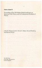 Shelter Island II HB 1985 MIT Press – Proceedings Quantum Field Theory/Physics