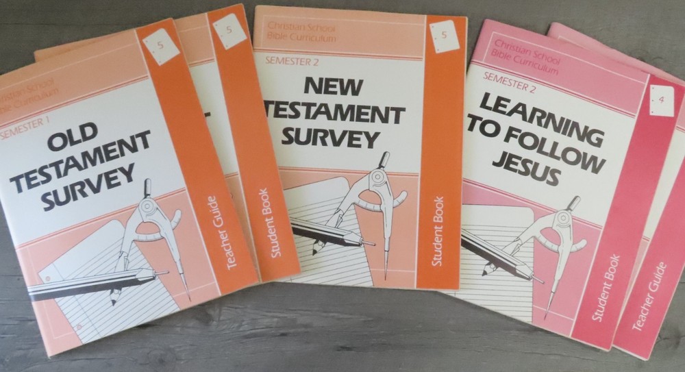 5 Christian School Bible Curriculum 4th, 5th: Old Testament New Testament; Jesus