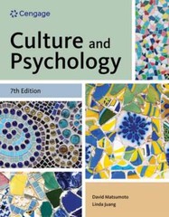 Culture and Psychology by David Matsumoto: Used