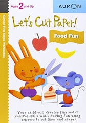 LET’S CUT PAPER! FOOD FUN (KUMON FIRST STEPS WORKBOOKS) By Kumon Publishing *VG*